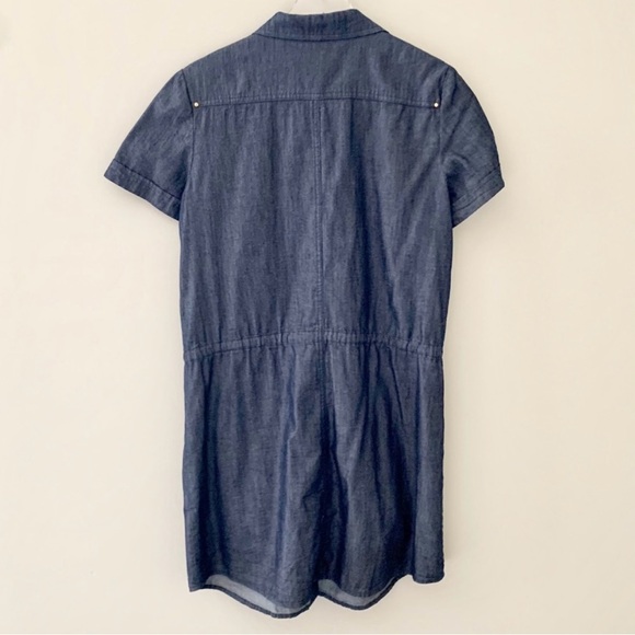 Sz 10 Trina Turk Blue Denim Dress with pockets - Picture 3 of 7